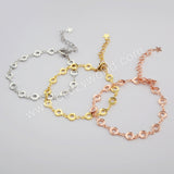 Gold Plated Round Slice Bracelet PJ414