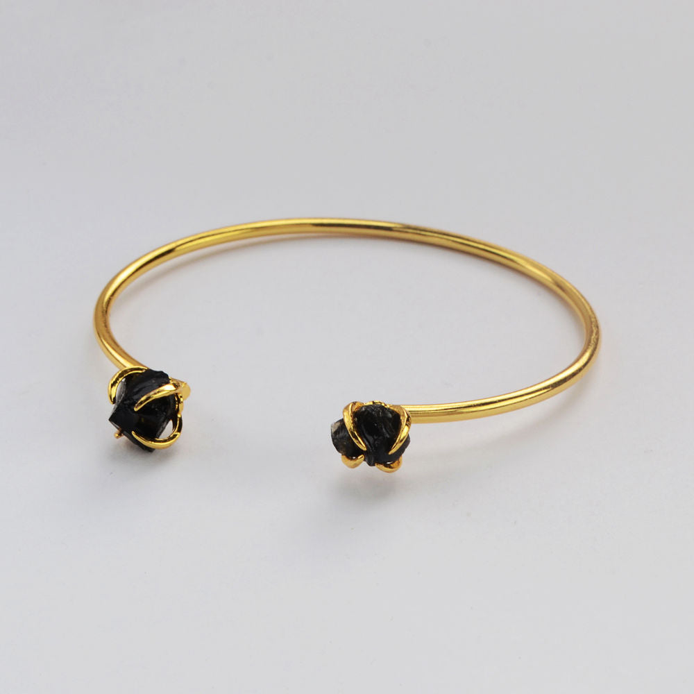 black obsidian bracelet black obsidian cuff crystal bracelet