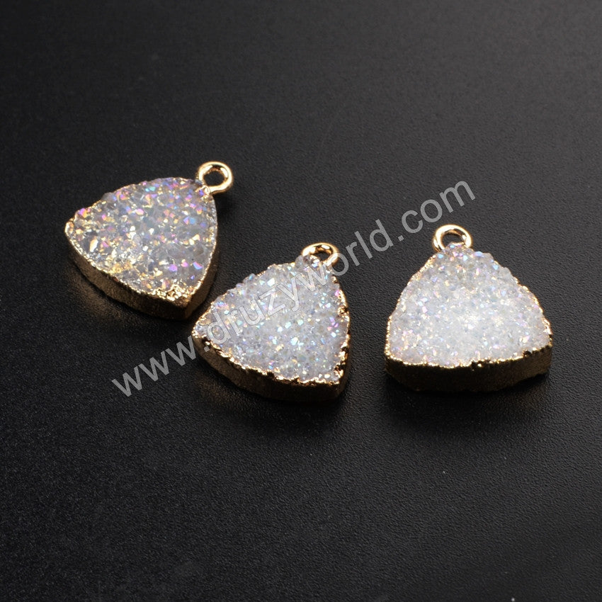 White Druzy Charm