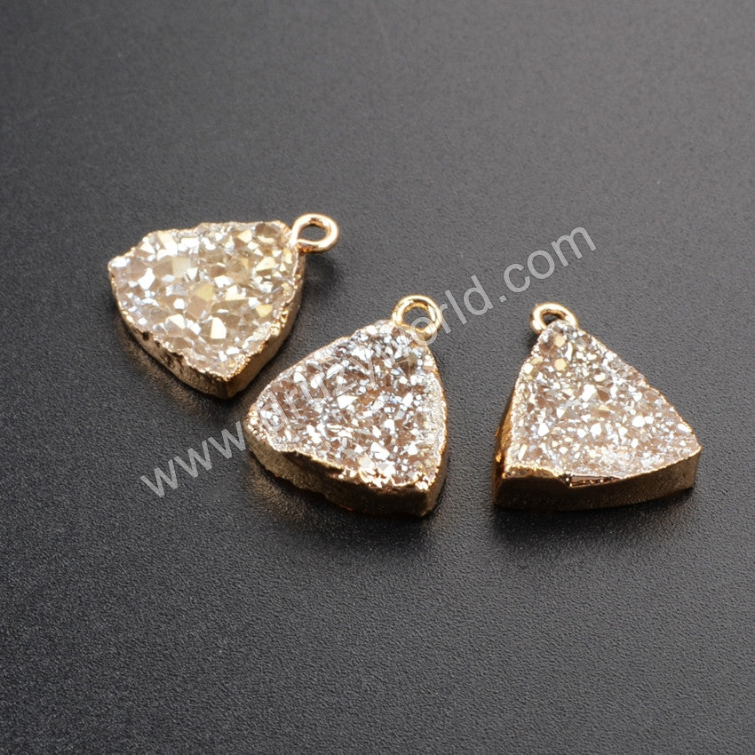 Druzy Charm Gold