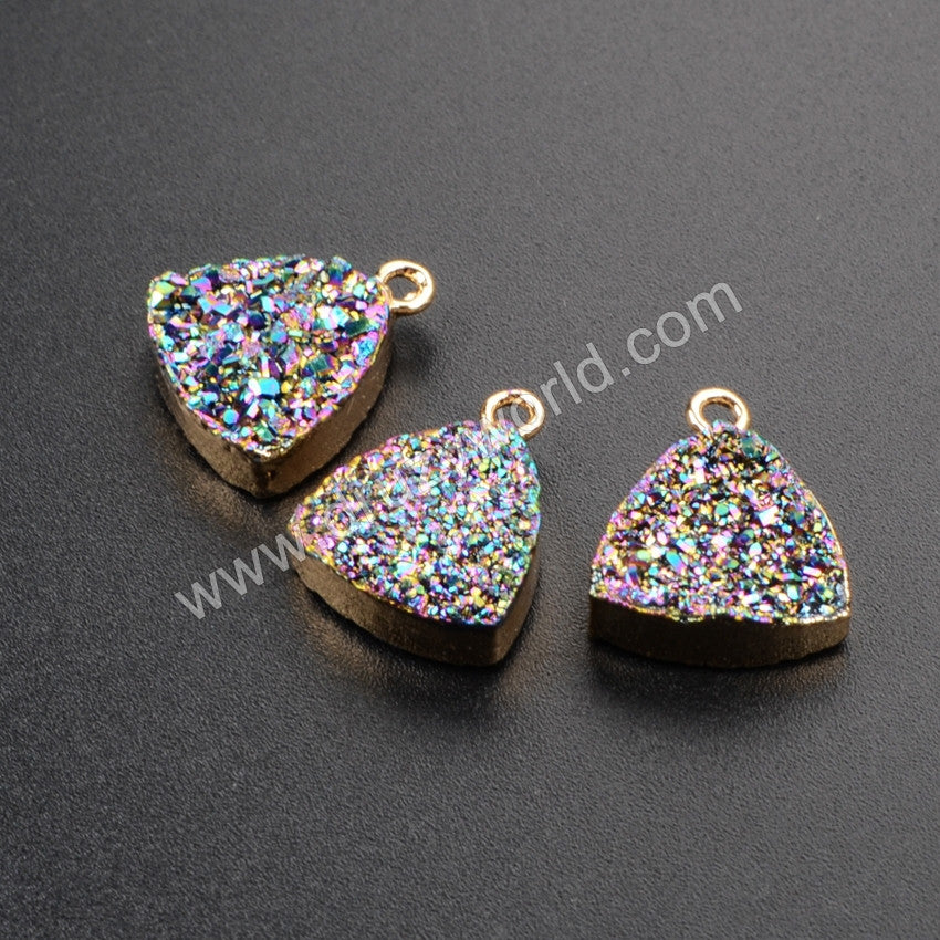 Rainbow Druzy Charm