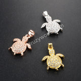 CZ Cubic Zirconia little turtle Pendant WX092