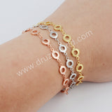 Gold Plated Round Slice Bracelet PJ414