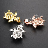 CZ Cubic Zirconia little turtle Pendant WX092