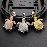 CZ Cubic Zirconia little turtle Pendant WX092