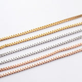 Gold Plated 2mm Thin Box Chain Necklace PJ268-G