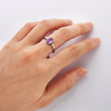 S925 Sterling Silver Oval Faceted Gemstone CZ Ring, Healing Crystal Fashion Jewelry SS207RS