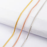 10pcs/lot,Gold Plated 1mm Thin Connector Chain Necklace PJ254