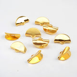 Gold Plated Half Round Claw Clip Flat Charm PJ101