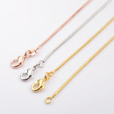 10pcs/lot,Gold Plated 1mm Thin Connector Chain Necklace PJ254