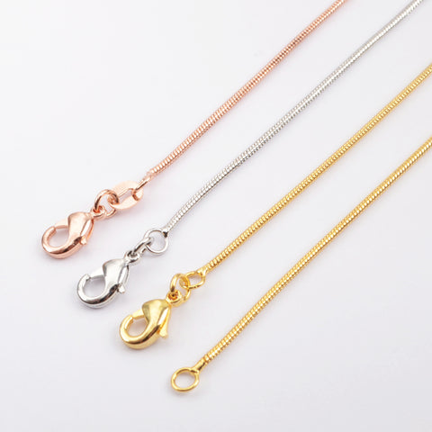 10pcs/lot,Gold Plated 1mm Thin Connector Chain Necklace PJ254