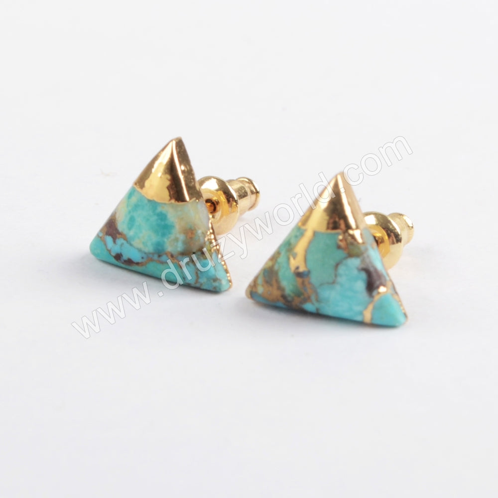 Natural Turquoise Fashion Earrings