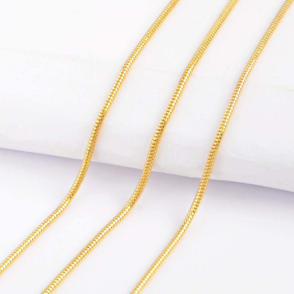 10pcs/lot,Gold Plated 1mm Thin Connector Chain Necklace PJ254