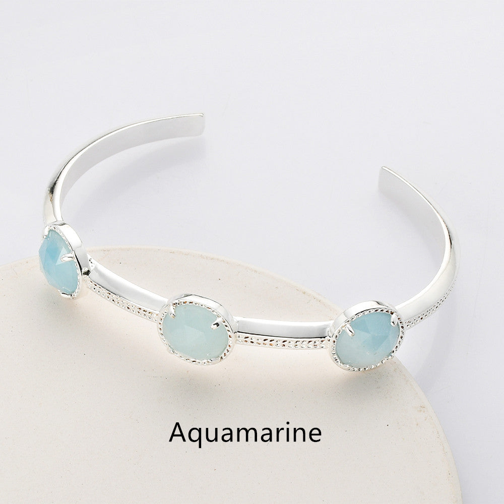 aquamarine bracelet,  gemstone bracelet