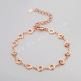 Gold Plated Round Slice Bracelet PJ414