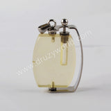 Natural Multi-kind Stones Perfume Bottle Pendant Silver Plated WX1303