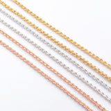 10 Pcs Gold Plated 1mm Thin Connector Chain Necklace, Jewelry Finding PJ271-G