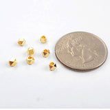 50pcs Gold Plated Brass Dodecahedron Bead PJ104