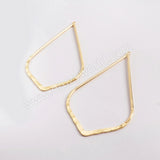 5pieces/lot,Gold Plated Brass Teardrop Charm, Big Drop Charm Pendant Finding PJ123