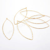 10pcs Wholesale Gold Plated Brass Marquise Charm PJ237