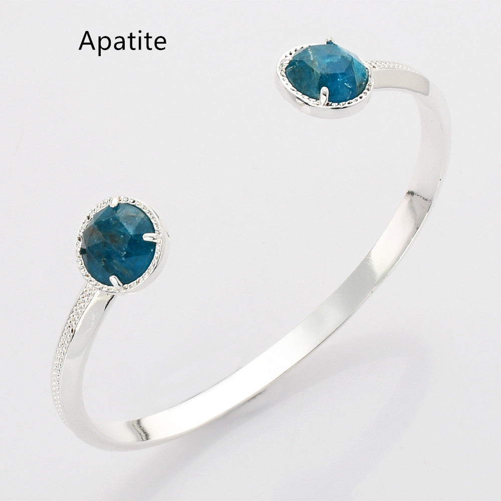 silver apatite bracelet