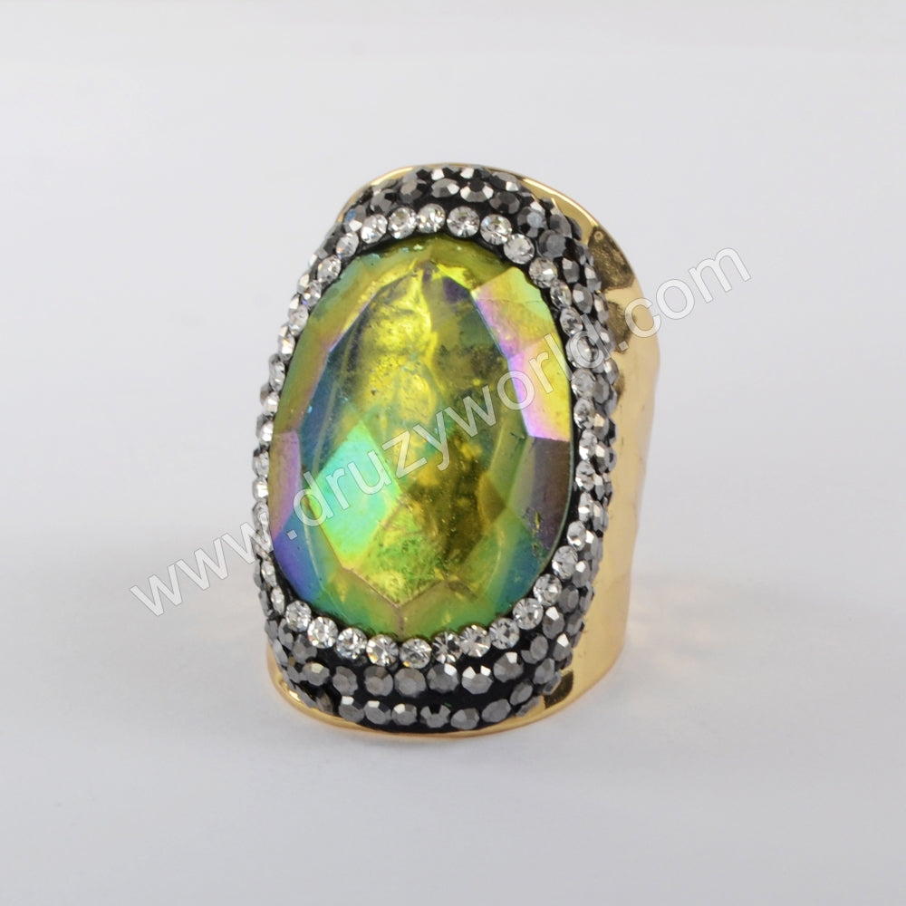 green gold plated ring