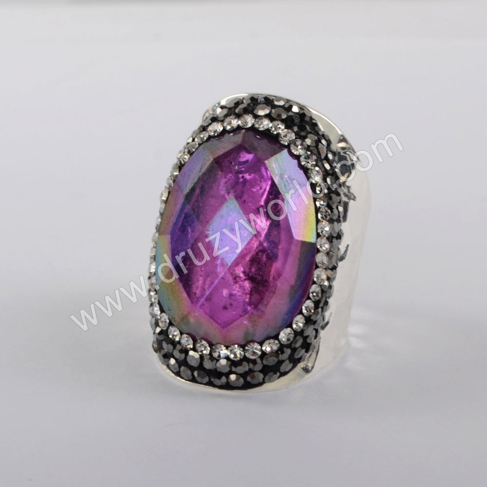 purple Rhinestone Ring