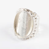 Gold/Silver Plated Ring Blank Bezel With With Decorative Pattern PJ087-G/S