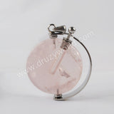 Natural Multi-kind Stones Perfume Bottle Pendant Silver Plated WX1305