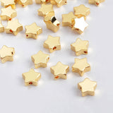 50pcs Wholesale Gold Plated Brass Star Bead PJ108