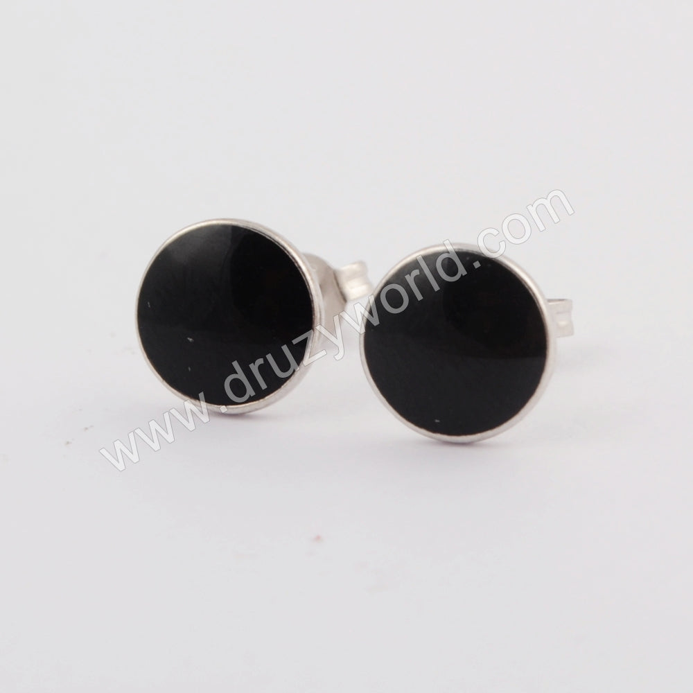 Silver Plated Small Round Studs WX1153