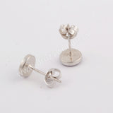 Silver Plated Small Round Studs WX1153