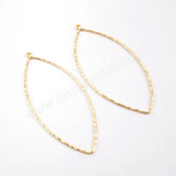 10pcs Wholesale Gold Plated Brass Marquise Charm PJ237