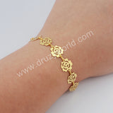 Gold Plated Rose Slice Bracelet PJ415