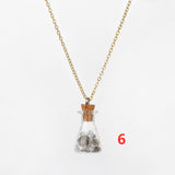 16" Raw Herkimer Diamond Bottle Necklace Healing Crystal Jewelry G2097