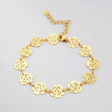 Gold Plated Rose Slice Bracelet PJ415