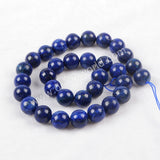 4mm/6mm/8mm/10mm/12mm Round Lapis Lazuli Loose Beads LS002