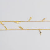 16 Feet Gold Plated Brass Lightning Chain, Skinny Chain, For Necklace Bracelet Jewelry Making, Wholesale Supply PJ510