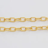 16 Feet Gold Plated Brass Oval Link Chain, Paper Clip Chain, For Necklace Bracelet Jewelry Making, Wholesale Supply PJ506