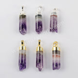 Natural Amethyst Pendant Gold Plated WX1505