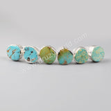 925 Sterling Silver Natural Freedom Turquoise Stud Earrings SS043