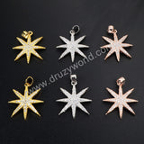 Cubic Zirconia Cooper Crystal Eight-point star design Star Pendant WX042