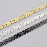 1 Meter Gold Plated Brass Fishtail Chain, Chevron Chain Findings PJ071