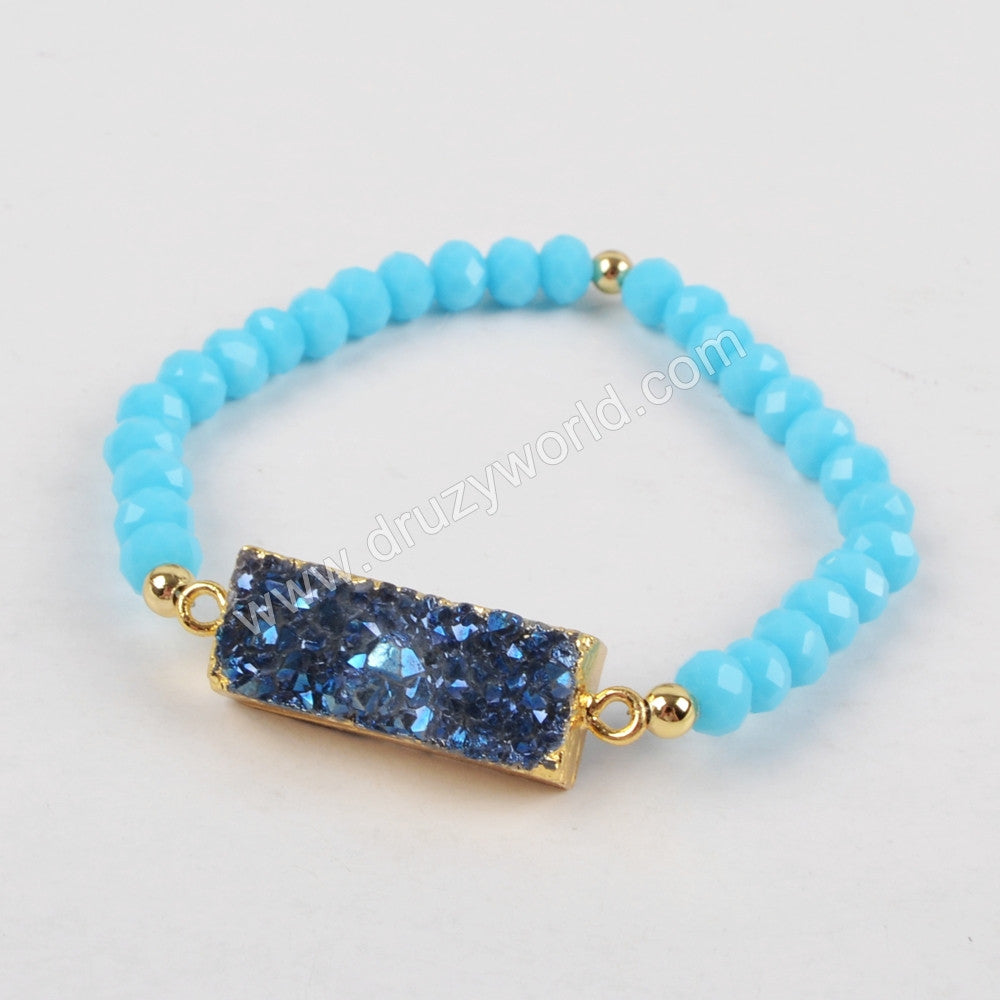 Blue Druzy Bracelet