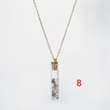 16" Raw Herkimer Diamond Bottle Necklace Healing Crystal Jewelry G2097