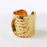 Brass Round Blank Ring Base PJ114-G