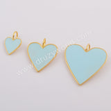 Heart Shape Gold Plated Rainbow Pendant WX1103