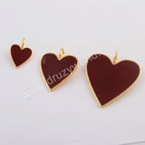 Heart Shape Gold Plated Rainbow Pendant WX1103