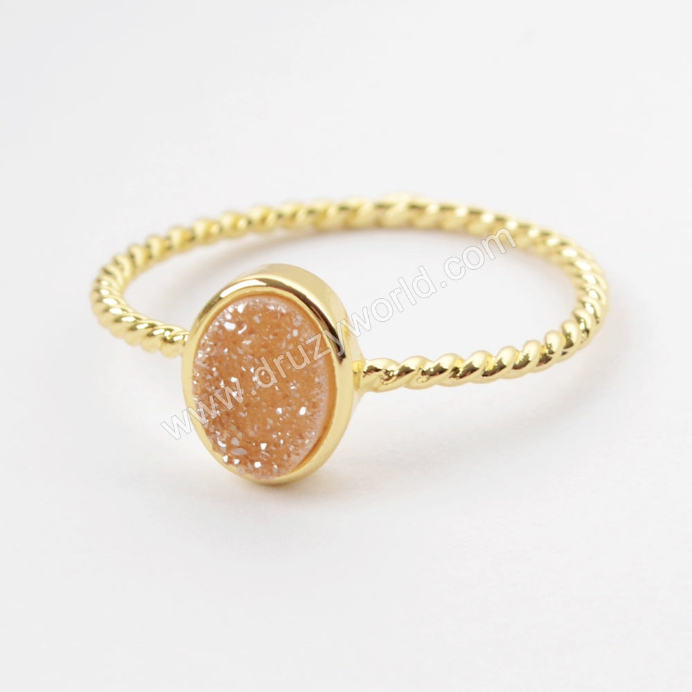 Champagne Druzy Ring