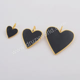 Heart Shape Gold Plated Rainbow Pendant WX1103